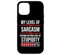 67 Coffee My Level Of Sarcasm Depends On Level of Stupidity Custodia per iPhone 12/12 Pro