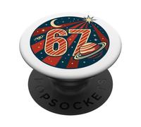 67 Cosmic Space Style, Six Seven, 6-7, Six-Seven Christmas PopSockets PopGrip Adesivo