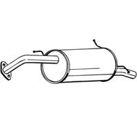 67 CV SILENZIATORE POSTERIORE PER MAZDA 323 C IV BG 1.3 KW 49 CV 67