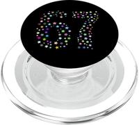 67 Design grafico colorato dello spazio con numeri stellari PopSockets PopGrip per MagSafe
