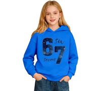 67 Felpa con cappuccio per bambini 6 7 Maglione per ragazze e ragazzi Six Seven Classic Felpa con cappuccio stampata a pois foderata in pile resistente agli strizzacervelli per bambini da 13 a 14 anni