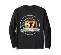 67 FESTIVITÀ Stile Ghirlanda, Six Seven, 6-7, Six-Seven Christmas Maglia a Manica