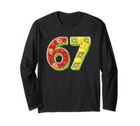 67 Fruity Delight Compleanno Numeri Arte Maglia a Manica