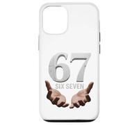 67 Funny Six Seven 6 7 Meme Gen Alpha Teens Slang 6 7 Hands Custodia per iPhone 12/12 Pro