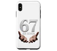 67 Funny Six Seven 6 7 Meme Gen Alpha Teens Slang 6 7 Hands Custodia per iPhone XS Max