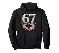 67 Funny Six Seven 6 7 Meme Gen Alpha Teens Slang 6 7 Hands Felpa con Cappuccio
