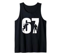 67 Giocatore di Calcio Silhouette Numero Bold Game Day Design Canotta