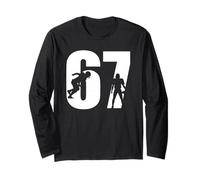 67 Giocatore di Calcio Silhouette Numero Bold Game Day Design Maglia a Manica