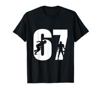 67 Giocatore di Calcio Silhouette Numero Bold Game Day Design Maglietta