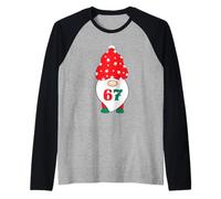 67 GNOME Natalizio 6 7 Six Seven Happy Holidays Funny Gen Z Maglia con Maniche Raglan