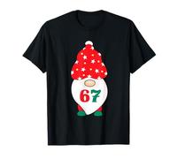 67 GNOME Natalizio 6 7 Six Seven Happy Holidays Funny Gen Z Maglietta