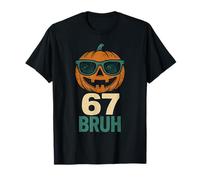 67 Halloween Bruh Pumpkin 6 7 Meme Gen Alpha Slang Six Seven Maglietta