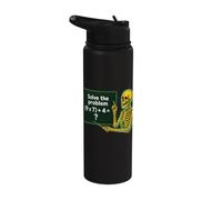 67 Halloween Math Funny Six Seven Meme Brainrot Skeleton Stainless Steel Insulated Water Bottle