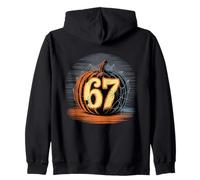 67 Halloween Meme Six Seven Gen Alpha Slang Pumpkin Felpa con Cappuccio
