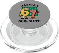67 Insegnanti di spagnolo Sei sette meme Bilingue Seis Siete PopSockets PopGrip per MagSafe