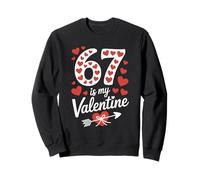 67 Is My Valentine - Simpatico Design a Forma di Cuore Felpa
