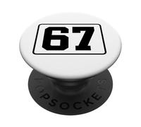 67 Jersey Number Sports Fan Football Baseball Soccer Team PopSockets PopGrip Adesivo
