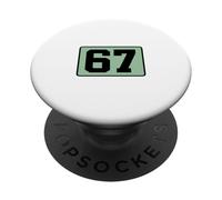 67 Jersey Number Sports Fan Football Baseball Soccer Team PopSockets PopGrip Adesivo