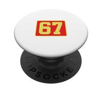 67 Jersey Number Sports Fan Football Baseball Soccer Team PopSockets PopGrip Adesivo
