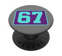 67 Jersey Number Sports Fan Football Baseball Soccer Team PopSockets PopGrip Adesivo