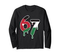 67 Jordan Six Seven Bandiera della Giordania Maglia a Manica