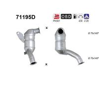67 KW 91 CV CATALIZZATORE PER Mercedes Vaneo 414 1.7 CDI