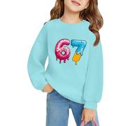 67 Maglione natalizio per bambini 6 7 Meme Shirt Six Seven a maniche lunghe Pullover Felpa Ragazze Ragazzi Moda Six Seven Felpa natalizia tinta unita maglioni natalizi per ragazzi ragazze