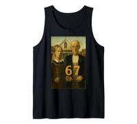 67 Meme American Gothic Art Six Seven Gen Alpha Slang Canotta