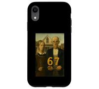 67 Meme American Gothic Art Six Seven Gen Alpha Slang Custodia per iPhone XR
