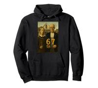 67 Meme American Gothic Art Six Seven Gen Alpha Slang Felpa con Cappuccio