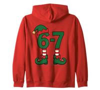 67 Meme Christmas Elf Holiday - Six Seven Gen Alpha Z Felpa con Cappuccio