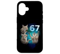 67 Meme Coyote Ulula alla Luna Sei Sette Custodia per iPhone 16