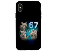 67 Meme Coyote Ulula alla Luna Sei Sette Custodia per iPhone X/XS