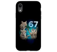 67 Meme Coyote Ulula alla Luna Sei Sette Custodia per iPhone XR