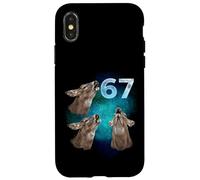 67 Meme Deer Ululando alla Luna Sei Sette Custodia per iPhone X/XS