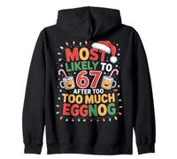 67 Meme Funny Christmas Meme Design Most Likely To Say 67 Felpa con Cappuccio