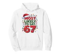 67 Meme Funny Christmas Meme Design Most Likely To Say 67 Felpa con Cappuccio