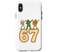 67 Meme Funny Halloween Numbers Six Seven Men Women Kids Custodia per iPhone X/XS