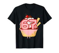 67 Meme Ice Cream Drip Six Seven Gen Alpha Slang Vibes Maglietta