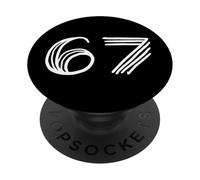 67 Meme Mexican Inspired Minimal Line Graphic Design Semplice PopSockets PopGrip Adesivo