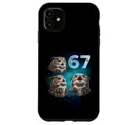 67 Meme Owl che ulula alla luna sei sette Custodia per iPhone 11