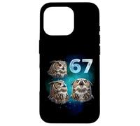 67 Meme Owl che ulula alla luna sei sette Custodia per iPhone 16 Pro