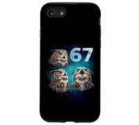 67 Meme Owl che ulula alla luna sei sette Custodia per iPhone SE (2020) / 7/8