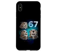 67 Meme Owl che ulula alla luna sei sette Custodia per iPhone XS Max