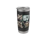 67 Meme Racoon Howling At The Moon 67 T-Shirt 6 7 Halloween Bicchiere termico in acciaio inox doppia parete