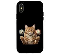 67 meme - Six Seven Cats - Funny Cat Custodia per iPhone X/XS
