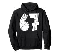 67 Nordic Animal Forest Numero Grafico Scandinavo Felpa con Cappuccio