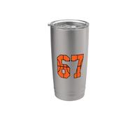 67 Numero Sei Sette Divertente Meme Gen Alpha Slang Basket Bicchiere termico in acciaio inox doppia parete