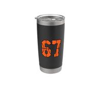 67 Numero Sei Sette Divertente Meme Gen Alpha Slang Basket Bicchiere termico in acciaio inox doppia parete