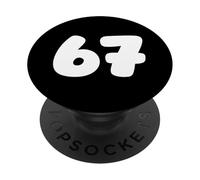 67 Numero Sei Seven Gen Alpha Slang T Corrispondenza meme divertente PopSockets PopGrip Adesivo